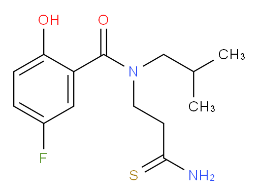 N-(3-amino-3-thioxopropyl)-5-fluoro-2-hydroxy-N-isobutylbenzamide