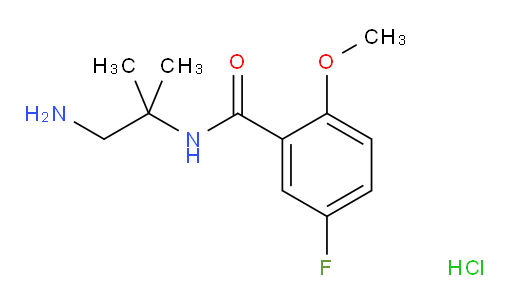 N-(1-amino-2-methylpropan-2-yl)-5-fluoro-2-methoxybenzamide hydrochloride