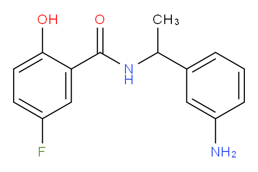 N-(1-(3-aminophenyl)ethyl)-5-fluoro-2-hydroxybenzamide