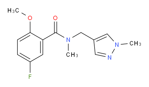 5-fluoro-2-methoxy-N-methyl-N-((1-methyl-1H-pyrazol-4-yl)methyl)benzamide