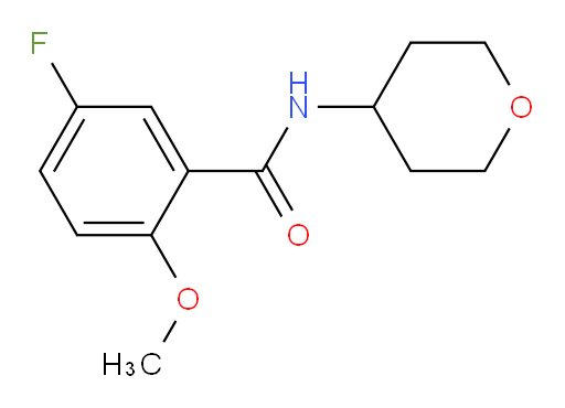 5-fluoro-2-methoxy-N-(tetrahydro-2H-pyran-4-yl)benzamide