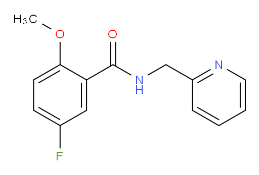 5-fluoro-2-methoxy-N-(pyridin-2-ylmethyl)benzamide