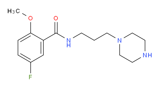 5-fluoro-2-methoxy-N-(3-(piperazin-1-yl)propyl)benzamide