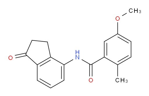 5-methoxy-2-methyl-N-(1-oxo-2,3-dihydro-1H-inden-4-yl)benzamide