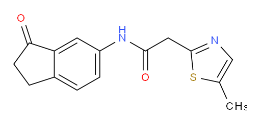 2-(5-methylthiazol-2-yl)-N-(3-oxo-2,3-dihydro-1H-inden-5-yl)acetamide