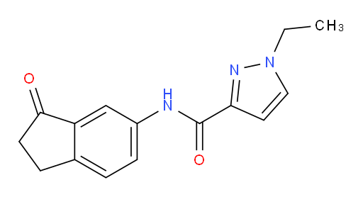 1-ethyl-N-(3-oxo-2,3-dihydro-1H-inden-5-yl)-1H-pyrazole-3-carboxamide