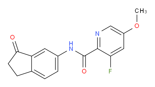 3-fluoro-5-methoxy-N-(3-oxo-2,3-dihydro-1H-inden-5-yl)picolinamide