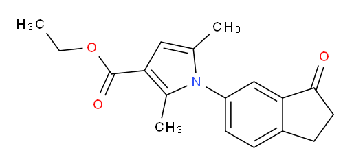 ethyl 2,5-dimethyl-1-(3-oxo-2,3-dihydro-1H-inden-5-yl)-1H-pyrrole-3-carboxylate