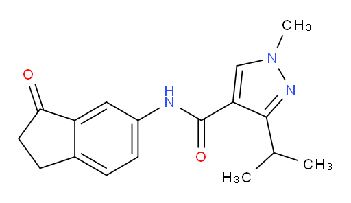 3-isopropyl-1-methyl-N-(3-oxo-2,3-dihydro-1H-inden-5-yl)-1H-pyrazole-4-carboxamide