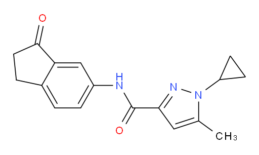 1-cyclopropyl-5-methyl-N-(3-oxo-2,3-dihydro-1H-inden-5-yl)-1H-pyrazole-3-carboxamide