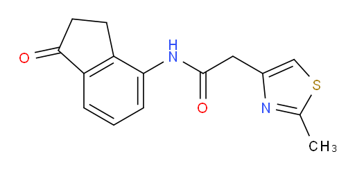 2-(2-methylthiazol-4-yl)-N-(1-oxo-2,3-dihydro-1H-inden-4-yl)acetamide