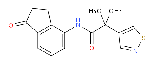 2-(isothiazol-4-yl)-2-methyl-N-(1-oxo-2,3-dihydro-1H-inden-4-yl)propanamide