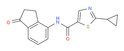 2-cyclopropyl-N-(1-oxo-2,3-dihydro-1H-inden-4-yl)thiazole-5-carboxamide