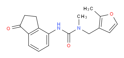1-methyl-1-((2-methylfuran-3-yl)methyl)-3-(1-oxo-2,3-dihydro-1H-inden-4-yl)urea