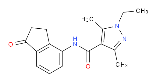 1-ethyl-3,5-dimethyl-N-(1-oxo-2,3-dihydro-1H-inden-4-yl)-1H-pyrazole-4-carboxamide