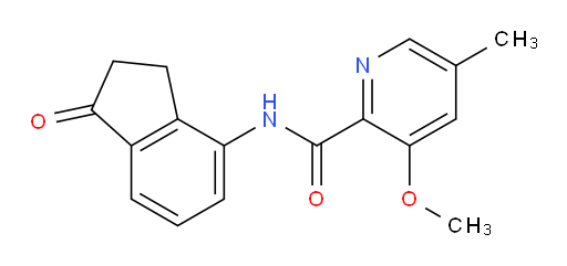3-methoxy-5-methyl-N-(1-oxo-2,3-dihydro-1H-inden-4-yl)picolinamide