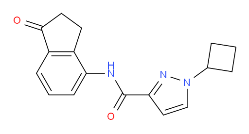 1-cyclobutyl-N-(1-oxo-2,3-dihydro-1H-inden-4-yl)-1H-pyrazole-3-carboxamide