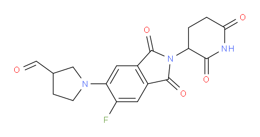 1-(2-(2,6-dioxopiperidin-3-yl)-6-fluoro-1,3-dioxoisoindolin-5-yl)pyrrolidine-3-carbaldehyde