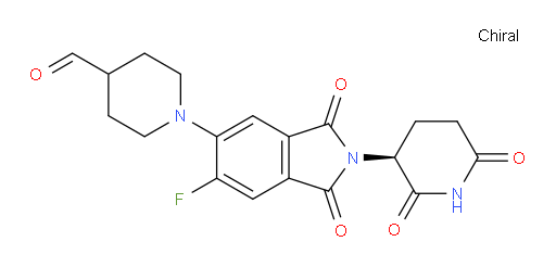 (S)-1-(2-(2,6-dioxopiperidin-3-yl)-6-fluoro-1,3-dioxoisoindolin-5-yl)piperidine-4-carbaldehyde