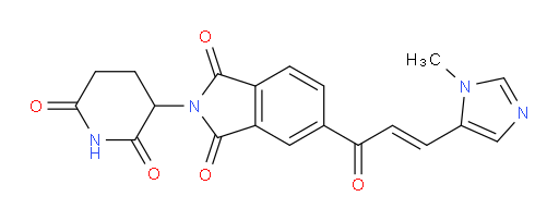 (E)-2-(2,6-dioxopiperidin-3-yl)-5-(3-(1-methyl-1H-imidazol-5-yl)acryloyl)isoindoline-1,3-dione