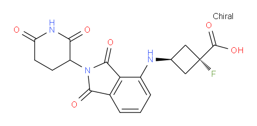 (1r,3r)-3-((2-(2,6-dioxopiperidin-3-yl)-1,3-dioxoisoindolin-4-yl)amino)-1-fluorocyclobutanecarboxylic acid