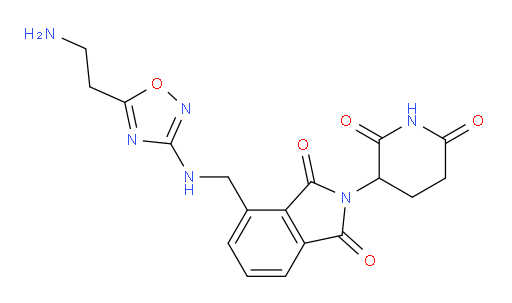 4-(((5-(2-aminoethyl)-1,2,4-oxadiazol-3-yl)amino)methyl)-2-(2,6-dioxopiperidin-3-yl)isoindoline-1,3-dione