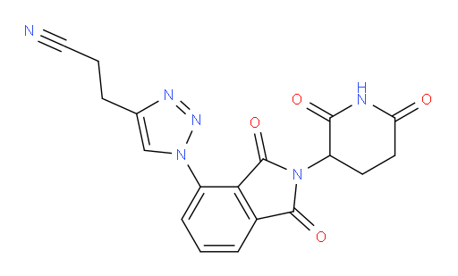 3-(1-(2-(2,6-dioxopiperidin-3-yl)-1,3-dioxoisoindolin-4-yl)-1H-1,2,3-triazol-4-yl)propanenitrile