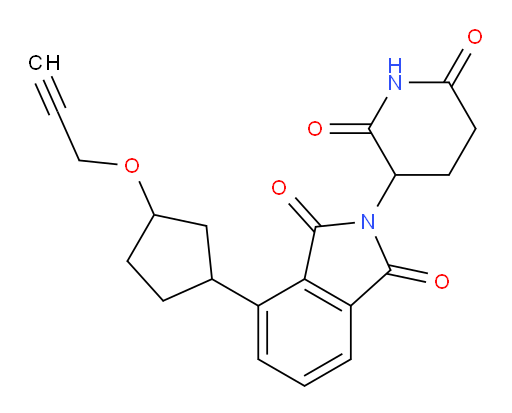 2-(2,6-dioxopiperidin-3-yl)-4-(3-(prop-2-yn-1-yloxy)cyclopentyl)isoindoline-1,3-dione