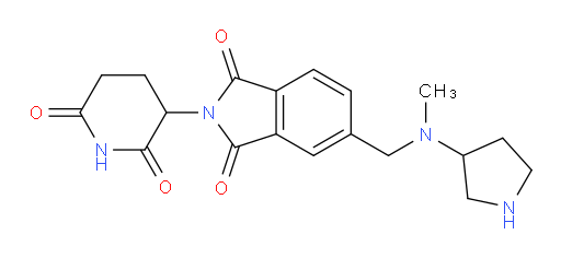 2-(2,6-dioxopiperidin-3-yl)-5-((methyl(pyrrolidin-3-yl)amino)methyl)isoindoline-1,3-dione