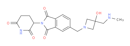 2-(2,6-dioxopiperidin-3-yl)-5-((3-hydroxy-3-((methylamino)methyl)azetidin-1-yl)methyl)isoindoline-1,3-dione