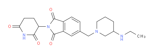 2-(2,6-dioxopiperidin-3-yl)-5-((3-(ethylamino)piperidin-1-yl)methyl)isoindoline-1,3-dione