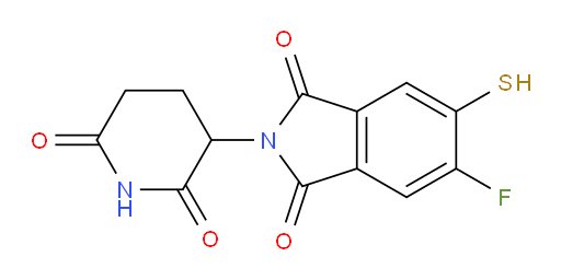 2-(2,6-dioxopiperidin-3-yl)-5-fluoro-6-mercaptoisoindoline-1,3-dione