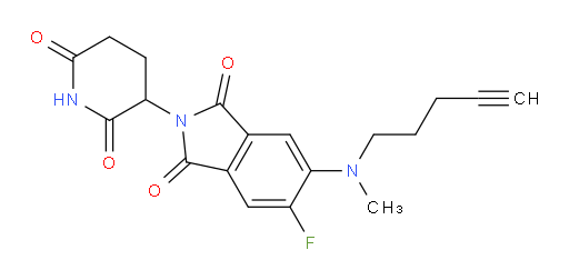 2-(2,6-dioxopiperidin-3-yl)-5-fluoro-6-(methyl(pent-4-yn-1-yl)amino)isoindoline-1,3-dione