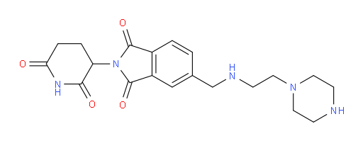 2-(2,6-dioxopiperidin-3-yl)-5-(((2-(piperazin-1-yl)ethyl)amino)methyl)isoindoline-1,3-dione