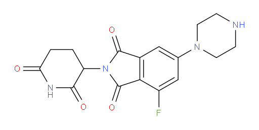 2-(2,6-dioxopiperidin-3-yl)-4-fluoro-6-(piperazin-1-yl)isoindoline-1,3-dione