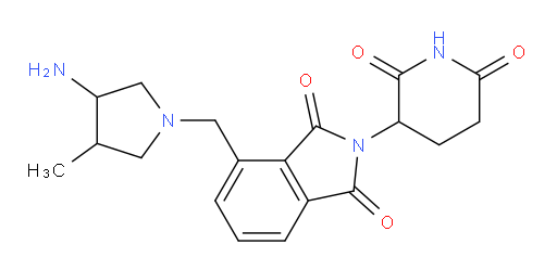 4-((3-amino-4-methylpyrrolidin-1-yl)methyl)-2-(2,6-dioxopiperidin-3-yl)isoindoline-1,3-dione