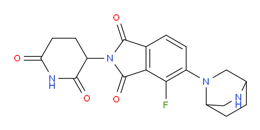 5-(2,5-diazabicyclo[2.2.2]octan-2-yl)-2-(2,6-dioxopiperidin-3-yl)-4-fluoroisoindoline-1,3-dione