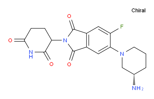 5-((S)-3-aminopiperidin-1-yl)-2-(2,6-dioxopiperidin-3-yl)-6-fluoroisoindoline-1,3-dione