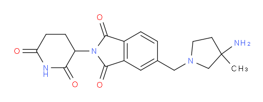 5-((3-amino-3-methylpyrrolidin-1-yl)methyl)-2-(2,6-dioxopiperidin-3-yl)isoindoline-1,3-dione