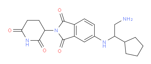 5-((2-amino-1-cyclopentylethyl)amino)-2-(2,6-dioxopiperidin-3-yl)isoindoline-1,3-dione