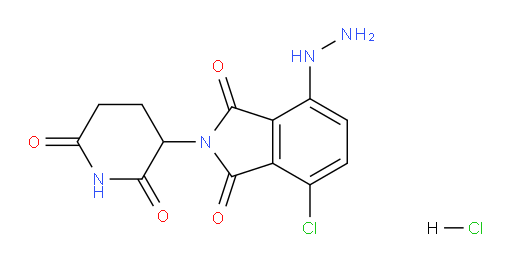 4-chloro-2-(2,6-dioxopiperidin-3-yl)-7-hydrazinylisoindoline-1,3-dione hydrochloride