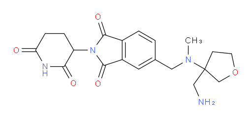 5-(((3-(aminomethyl)tetrahydrofuran-3-yl)(methyl)amino)methyl)-2-(2,6-dioxopiperidin-3-yl)isoindoline-1,3-dione