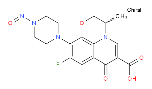 (3S)-9-Fluoro-2,3-dihydro-3-methyl-10-(4-nitroso-1-piperazinyl)-7-oxo-7H-pyrido[1,2,3-de]-1,4-benzoxazine-6-carboxylic acid