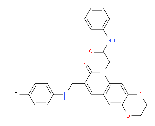 2-(8-{[(4-methylphenyl)amino]methyl}-7-oxo-2H,3H,6H,7H-[1,4]dioxino[2,3-g]quinolin-6-yl)-N-phenylacetamide