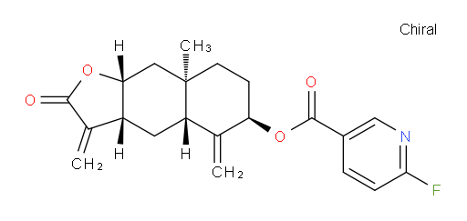 (3aR,4aR,6R,8aR,9aR)-8a-methyl-3,5-dimethylene-2-oxododecahydronaphtho[2,3-b]furan-6-yl 6-fluoronicotinate