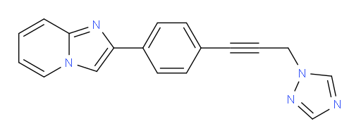 2-(4-(3-(1H-1,2,4-triazol-1-yl)prop-1-yn-1-yl)phenyl)imidazo[1,2-a]pyridine