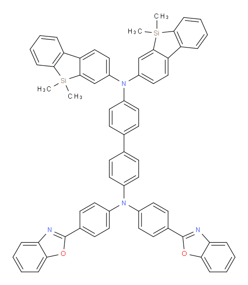 N4,N4-bis(4-(benzo[d]oxazol-2-yl)phenyl)-N4',N4'-bis(5,5-dimethyl-5H-dibenzo[b,d]silol-3-yl)-[1,1'-biphenyl]-4,4'-diamine
