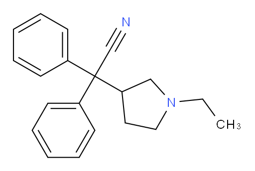 2-(1-ethylpyrrolidin-3-yl)-2,2-diphenylacetonitrile