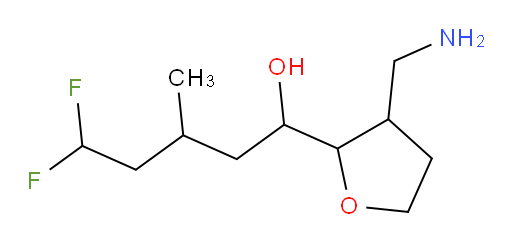 1-(3-(aminomethyl)tetrahydrofuran-2-yl)-5,5-difluoro-3-methylpentan-1-ol