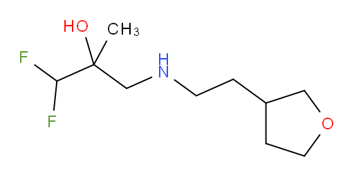 1,1-difluoro-2-methyl-3-((2-(tetrahydrofuran-3-yl)ethyl)amino)propan-2-ol
